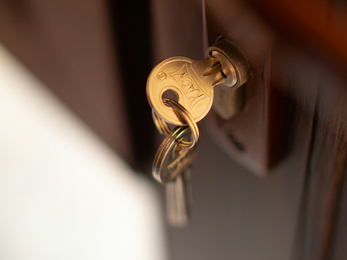 Key in a door lock